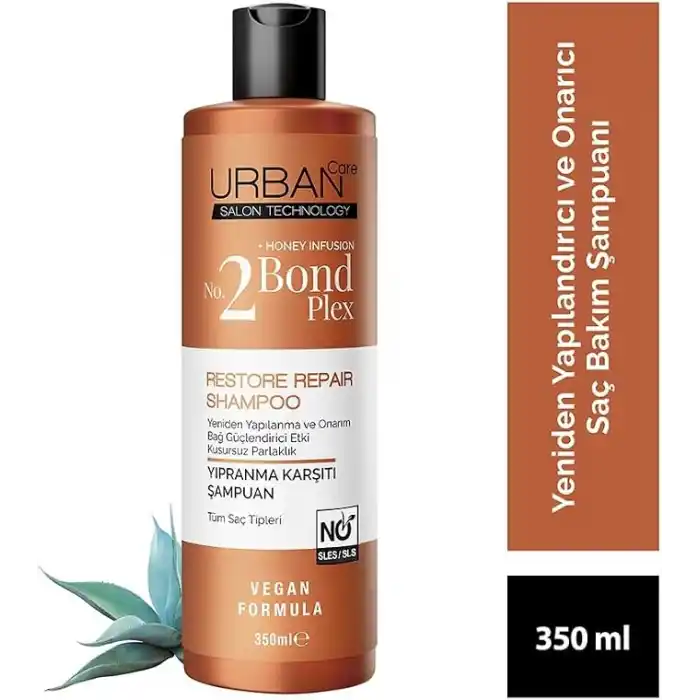 URBAN Care No.2 Bond Plex Yıpranma Karşıtı Saç Bakım Şampuanı Sülfatsız 350 ml- Vegan