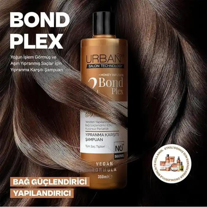URBAN Care No.2 Bond Plex Yıpranma Karşıtı Saç Bakım Şampuanı Sülfatsız 350 ml- Vegan