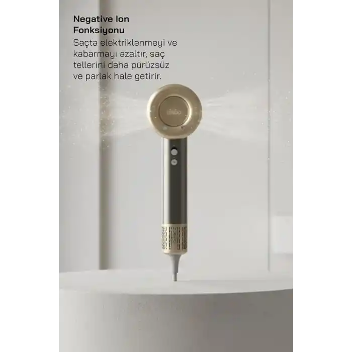 Sinbo SHD 1727 1600W BLDC Saç Kurutma Makinesi Gri – Sessiz ve Hızlı Kurutma
