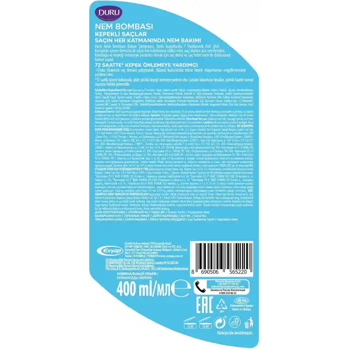 Duru Kepek Karşıtı Şampuan, 400 Ml