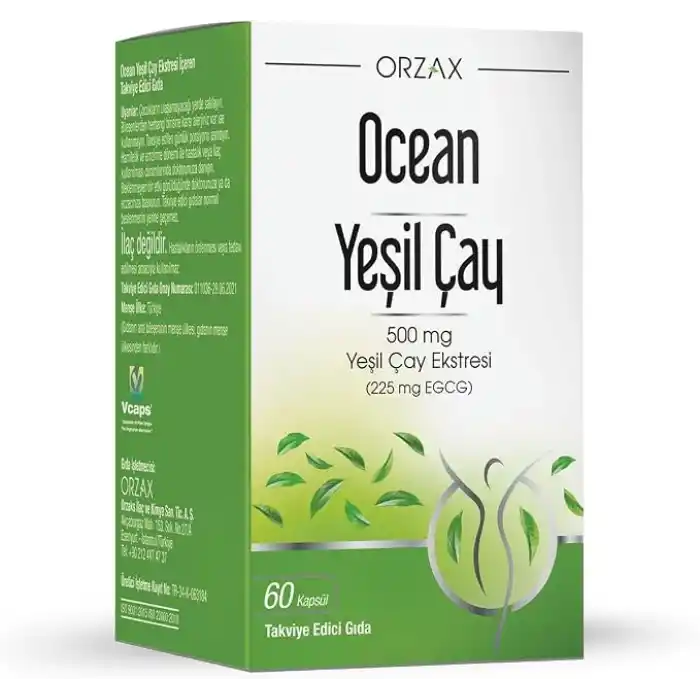 Orzax Ocean Green Tea 500 Mg 60 Kapsül