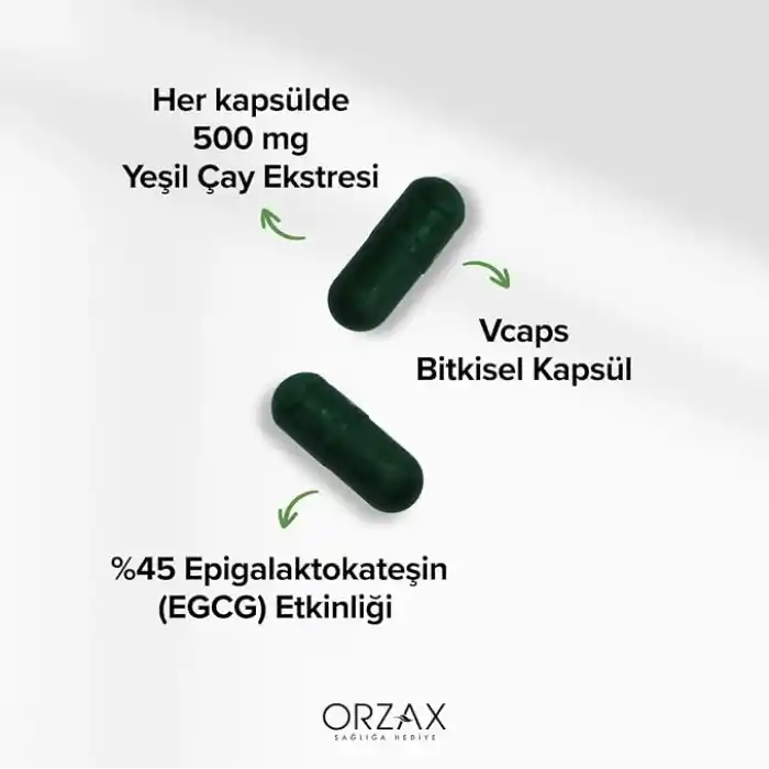 Orzax Ocean Green Tea 500 Mg 60 Kapsül