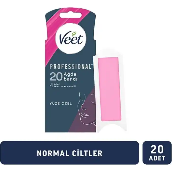 Veet Easy Gelwax Teknoloji Normal Ciltler İçin Yüze Özel Sir Ağda Bandı (1 x 20 Adet)