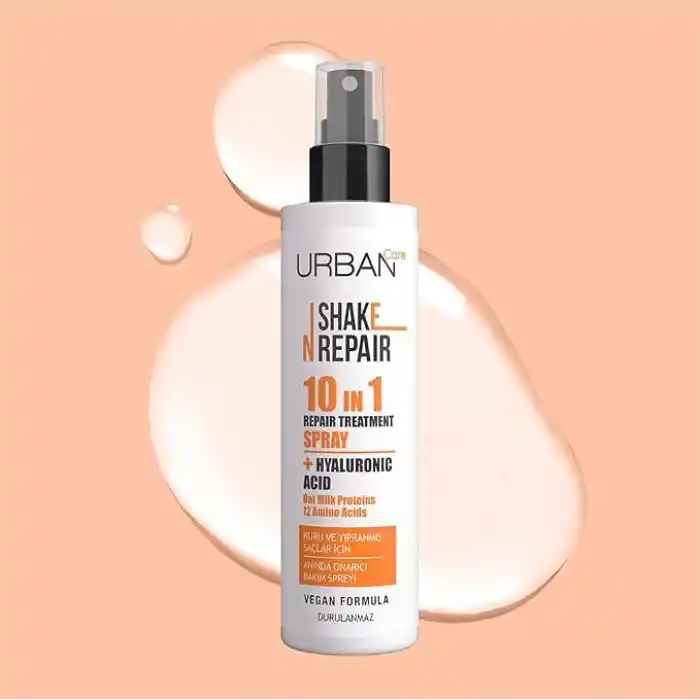 Urban Care Shake N Repair 10-in-1 Onarıcı Etkili Durulanmayan Saç Bakım Spreyi, 200 Mililitre, Vegan