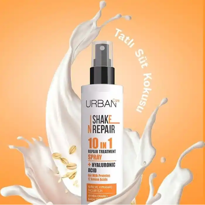 Urban Care Shake N Repair 10-in-1 Onarıcı Etkili Durulanmayan Saç Bakım Spreyi, 200 Mililitre, Vegan