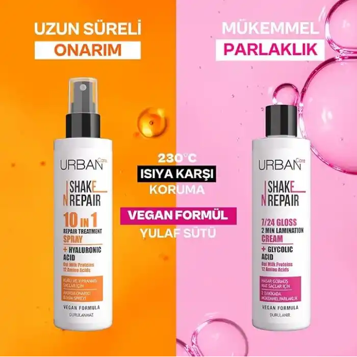Urban Care Shake N Repair 10-in-1 Onarıcı Etkili Durulanmayan Saç Bakım Spreyi, 200 Mililitre, Vegan