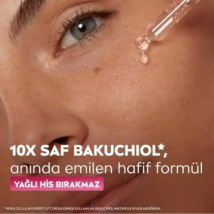 NIVEA Cellular Expert Lift Şekillendirici ve Sıkılaştırıcı Serum 30ml, Doğal Retinol Alternatifi Bakuchiol,Kırışıklık Karşıtı