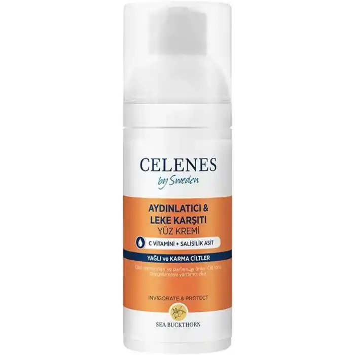 Celenes By Sweden Sea Buckthorn Dengeleyici Yüz Bakım Kremi Yağlı/Karma Ciltler 50 ml