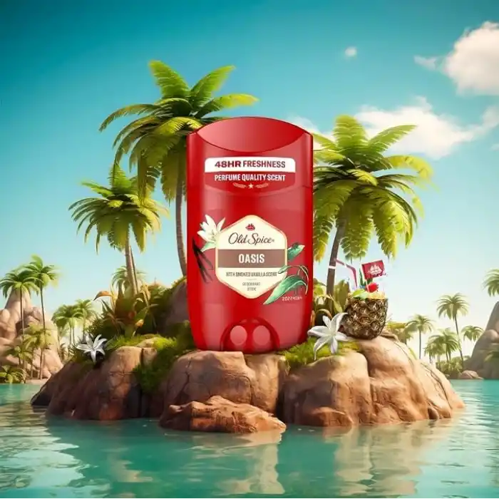 Old Spice Oasis Erkek Katı Stick Deodorant 50 ml – 48 Saat Ter Kokusuna Karşı Koruma, Vanilya ve Tütsülü Amber Kokusu, Alüminyumsuz