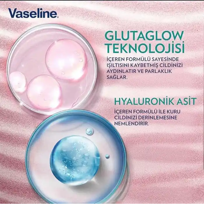 Vaseline Gluta-Hya Serum Etkili Vücut Losyonu, Pürüzsüzleştirici, 170 Mililitre