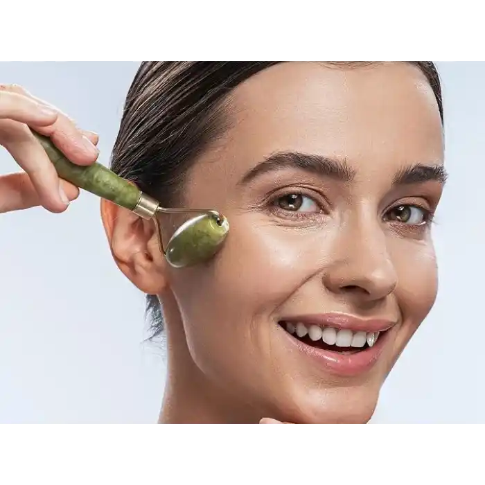 Beper C301ABE101 Gua Sha Yeşim Taşında Jade Roller & Gua Sha Masaj Aleti, Yüz ve Vücut Masaj, Rahatlatıcı, Modelleme ve Yaşlanma