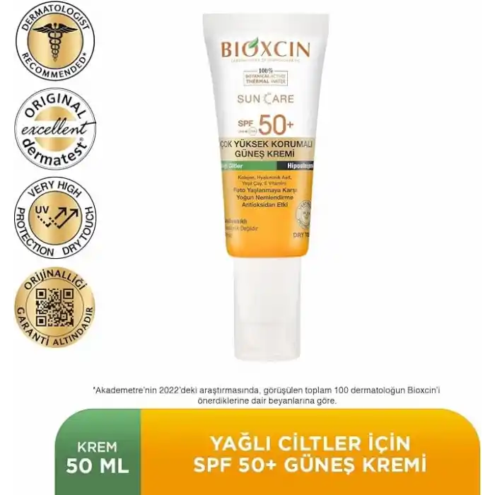 Bioxcin Sun Care Çok Yüksek Korumalı Yağlı Ciltler Için Güneş Kremi Spf 50+