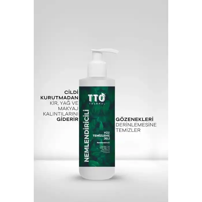TTO Thermal Nemlendiricili Yüz Temizleme Jeli 200 ml, Aydınlatıcı, Canlandırma, Cilt Temizleme, Karma Tüm Ciltler