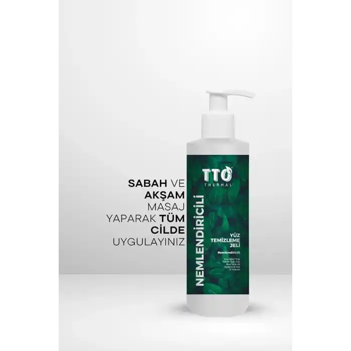 TTO Thermal Nemlendiricili Yüz Temizleme Jeli 200 ml, Aydınlatıcı, Canlandırma, Cilt Temizleme, Karma Tüm Ciltler