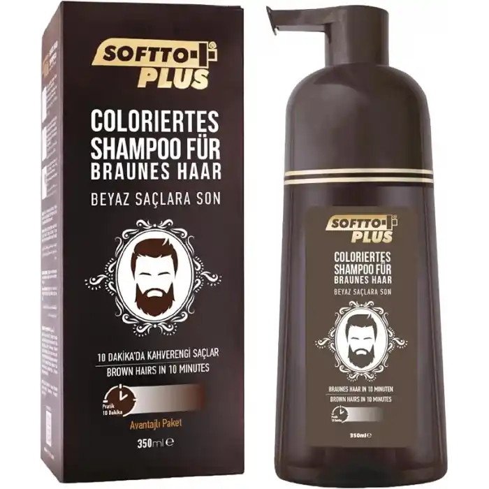 SOFTTO PLUS BROWN HAIR SHAMPOO 350 ML