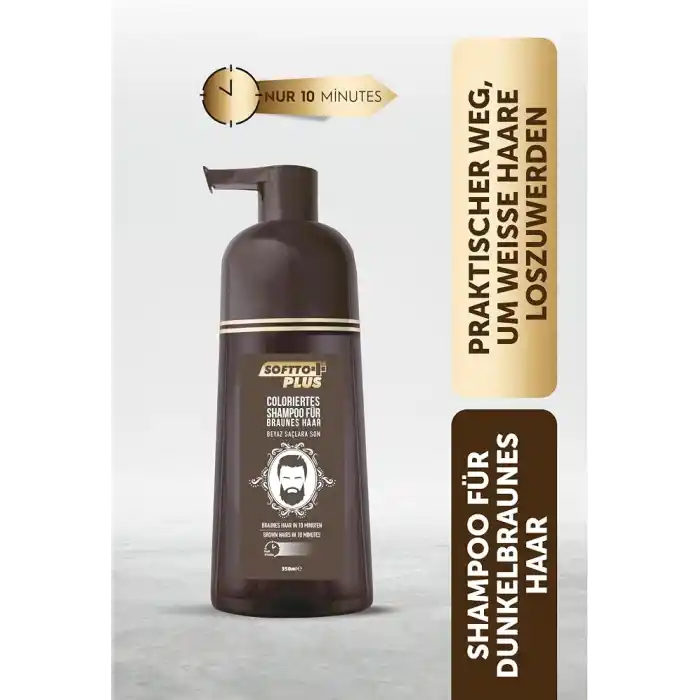 SOFTTO PLUS BROWN HAIR SHAMPOO 350 ML