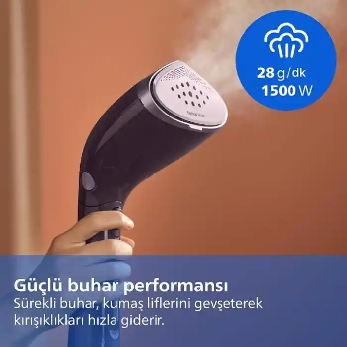 Philips 7000 Serisi El Tipi Kıyafet Buharlı Ütü, 1500W Güçlü Buhar