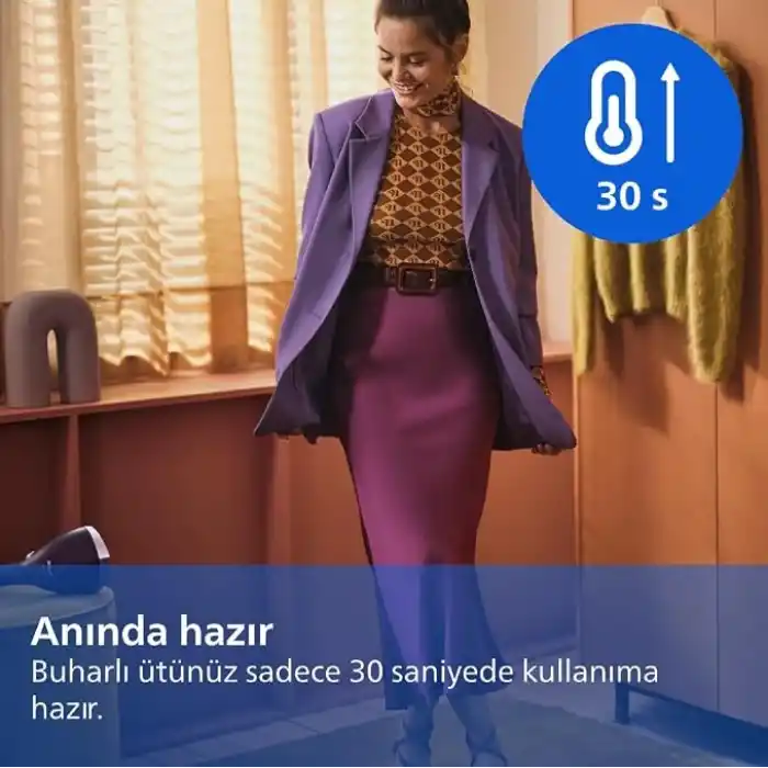 Philips 7000 Serisi El Tipi Kıyafet Buharlı Ütü, 1500W Güçlü Buhar