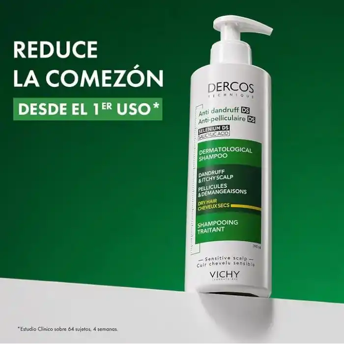 Vichy Dercos Kepek Karşıtı Şampuan (Kuru Saçlar) 390Ml