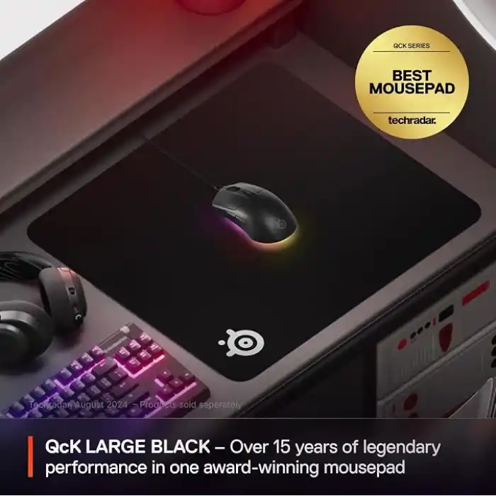 SteelSeries Qck+ Large Gaming Mousepad, Düzenli Kontrol Sağlar, Oyun Sensörleri İçin Optimize Edilmiştir