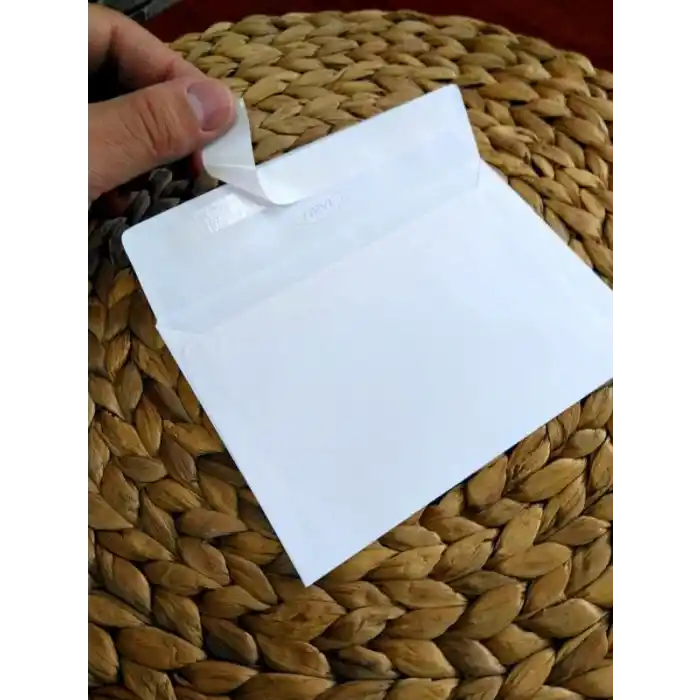 AEE® 100 Adet Kendinden Yapışkanlı Zarf Davetiye Mektup Para Belge Dilekçe Düğün Kına Nişan Sünnet 16,3cm X 11,5cm 100lü