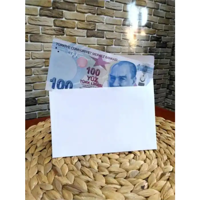 AEE® 100 Adet Kendinden Yapışkanlı Zarf Davetiye Mektup Para Belge Dilekçe Düğün Kına Nişan Sünnet 16,3cm X 11,5cm 100lü