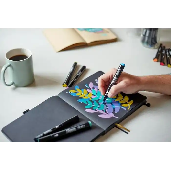 SHARPIE Creative Marker Akrilik Boya Kalemleri | Yuvarlak Uçlu Su Bazlı Boya Kalemi | Mürekkep Kağıda Geçirmez ve Çoğu Yüzey Üzerine Yazar | 12 Adet
