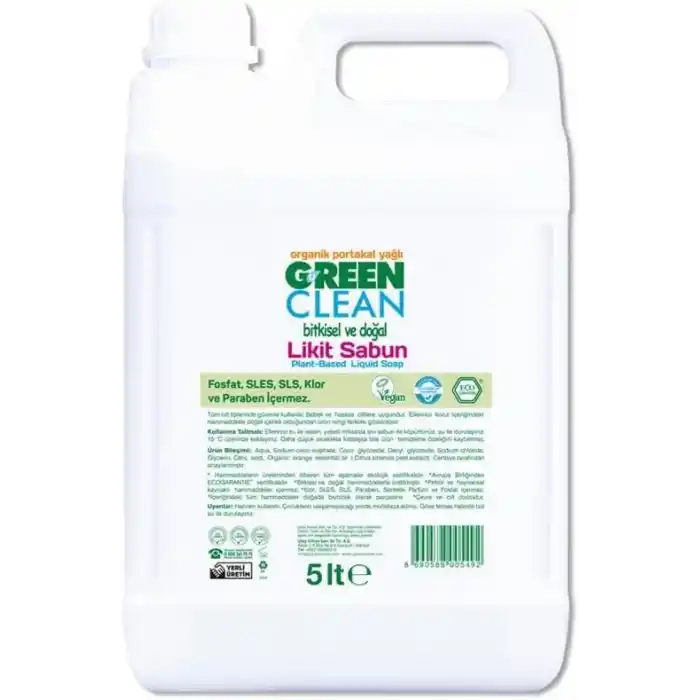 Green Clean Likit El Sabunu Portakal 5 Litre