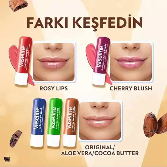 Vaseline Lip Therapy Dudak Bakım Kremi Cocoa Butter 4.8 gr
