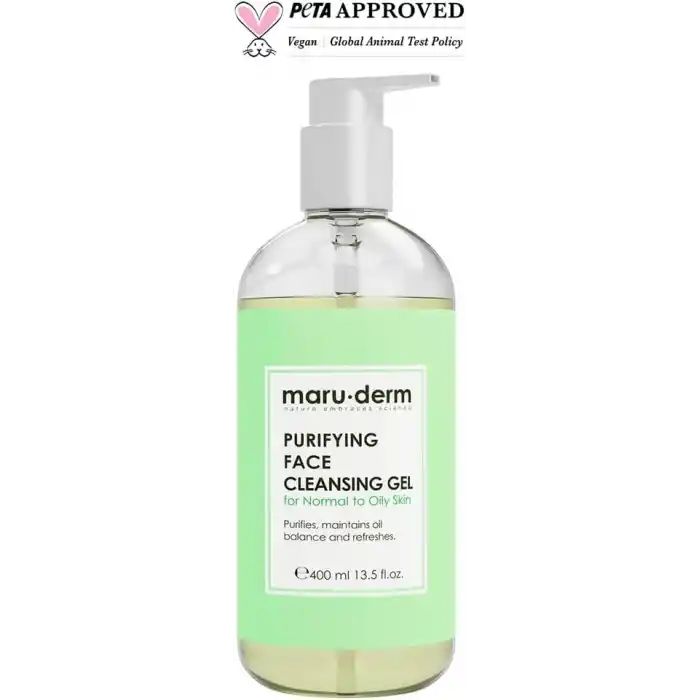 Maruderm Karma ve Yağlı Ciltler için Yüz Yıkama Jeli – Salisilik Asit ile Arındırıcı Günlük Temizleyici, Bitki Proteinleriyle, 400 ML