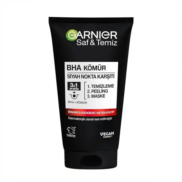 Garnier Skin Naturals Saf & Temiz Siyah Nokta Karşıtı Kömürlü 3ü 1 arada (1 x 150 ml)