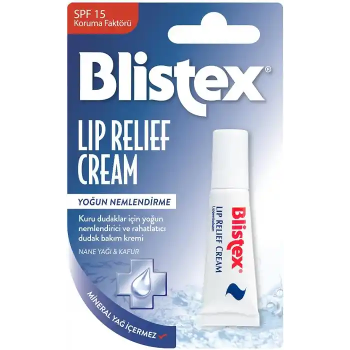 Blistex Lip Relief - Kuru ve Çatlamış Dudaklara Onarıcı ve Rahatlatıcı Dudak Bakım Kremi 1 Adet