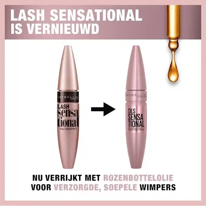 Maybelline New York Lash Sensational Yelpaze Etkili Siyah Maskara 1 Paket (1 x 9.5 ml)