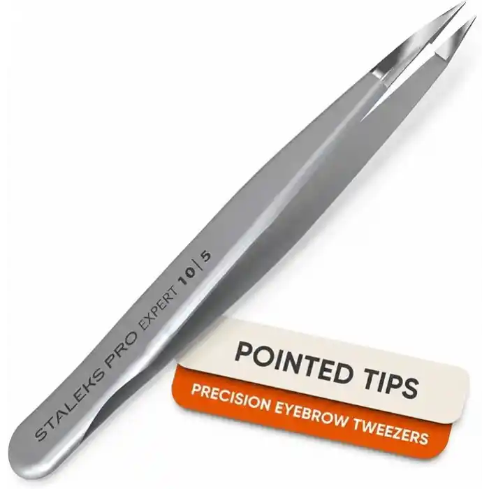 Batık saç cımbızı - STALEKS PRO - tip 5 - Pinpoint Tip Cımbız - Cerrahi Paslanmaz Çelik - Dayanıklılık - Hassasiyet - El Yapımı - Uzmanlar ve profesyoneller için.