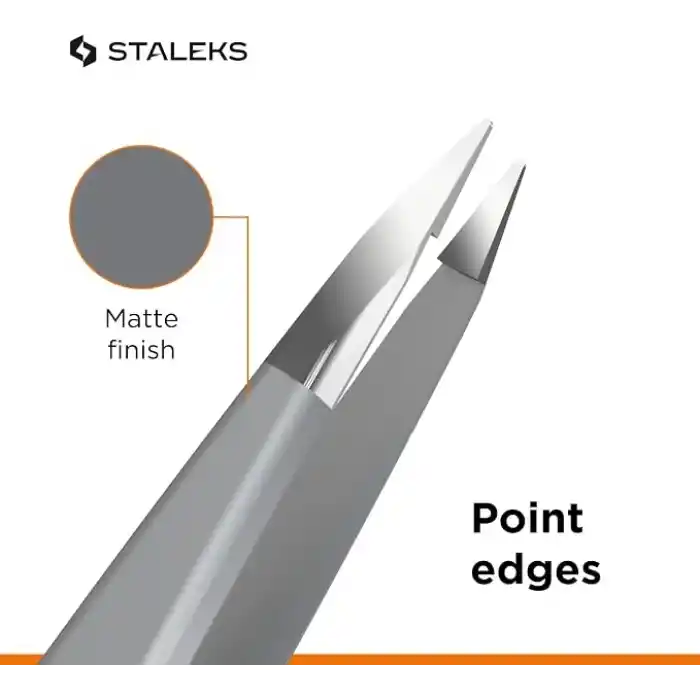 Batık saç cımbızı - STALEKS PRO - tip 5 - Pinpoint Tip Cımbız - Cerrahi Paslanmaz Çelik - Dayanıklılık - Hassasiyet - El Yapımı - Uzmanlar ve profesyoneller için.