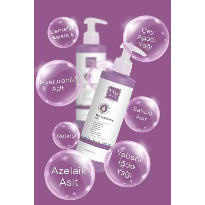 TTO Clinic Yüz Temizleme Jeli 200ml, Arındırıcı ve Dengeleyici
