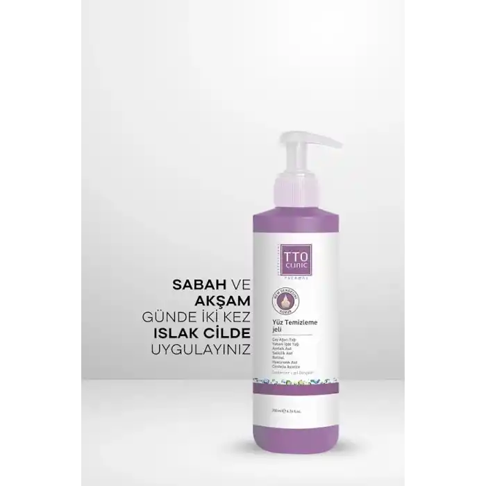 TTO Clinic Yüz Temizleme Jeli 200ml, Arındırıcı ve Dengeleyici