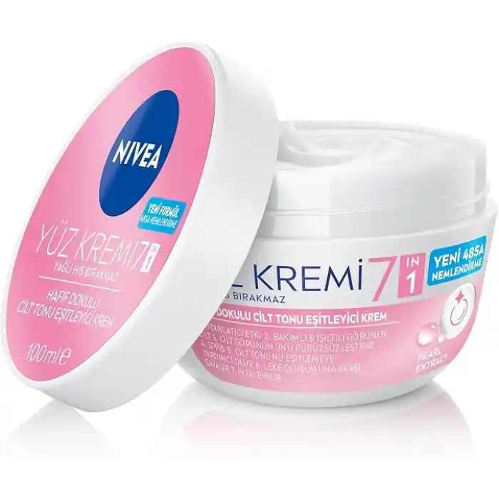 NIVEA Cilt Tonu Eşitleyici Su Bazlı Nemlendirici Yüz Kremi 100 ml, Aydınlatıcı,Makyaj Bazı