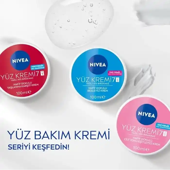 NIVEA Cilt Tonu Eşitleyici Su Bazlı Nemlendirici Yüz Kremi 100 ml, Aydınlatıcı,Makyaj Bazı