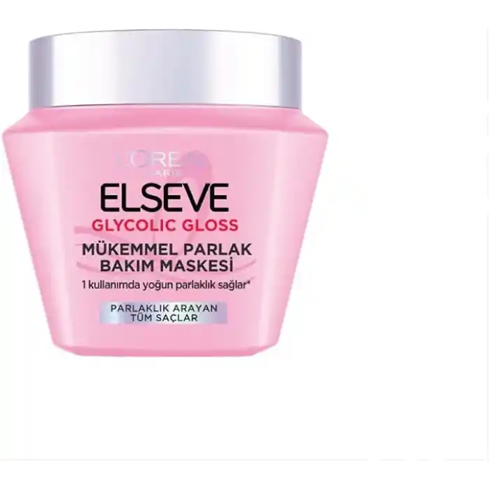 LOréal Paris Elseve Glycolic Gloss Mükemmel Parlaklık Veren Saç Bakım Maskesi 300ml