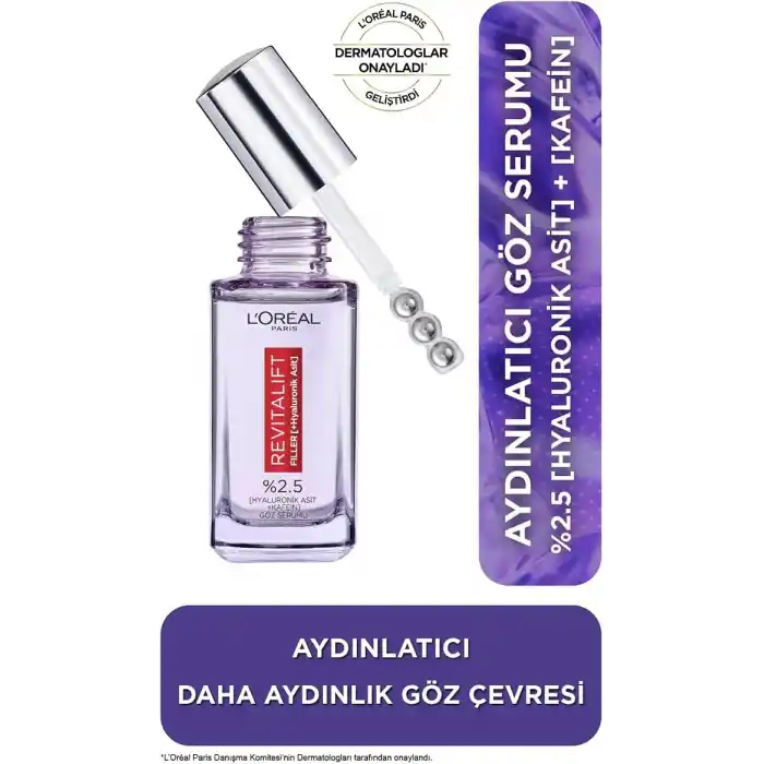 LOreal Paris Revitalift Filler Aydınlatıcı Göz Serumu 20 ml