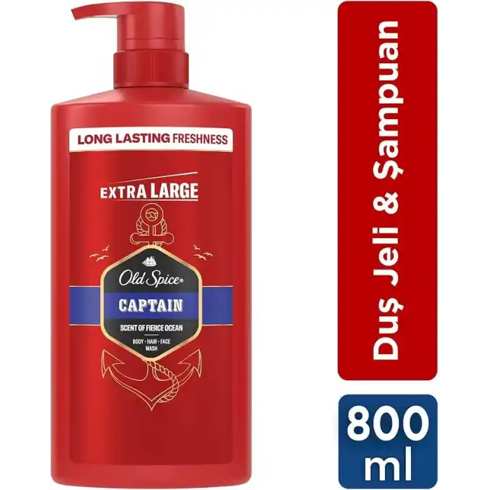 Old Spice Captain 3’ü 1 Arada Duş Jeli 800 Mililitre