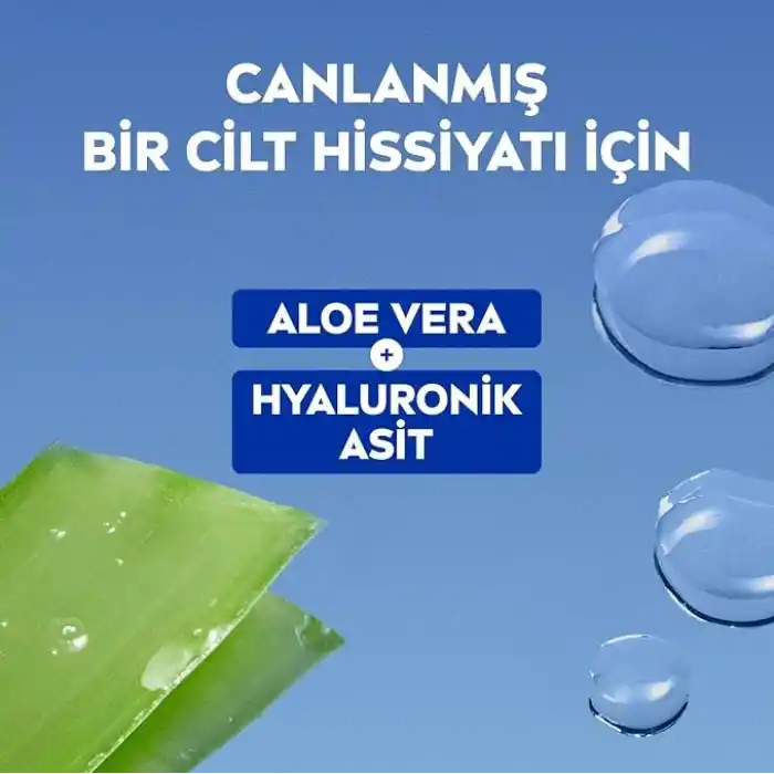 NIVEA Canlandırıcı Yüz Temizleme Jeli 150 ml,Aloe Vera,Hyaluronik Asit,Normal ve Karma Ciltler