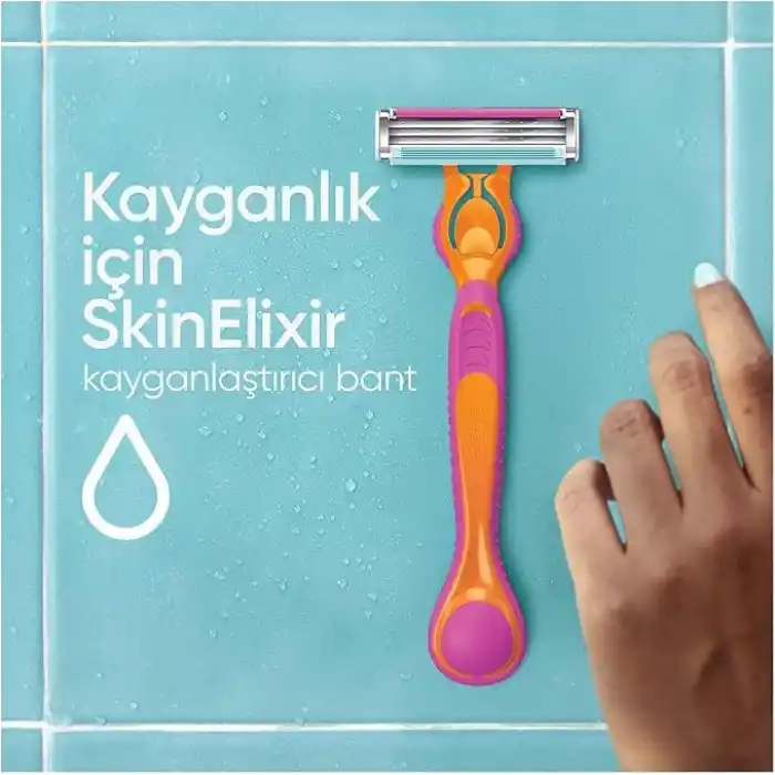 Gillette Simply Venus 3 Miami Tıraş Makinesi Gövdesi + 4 Bıçak