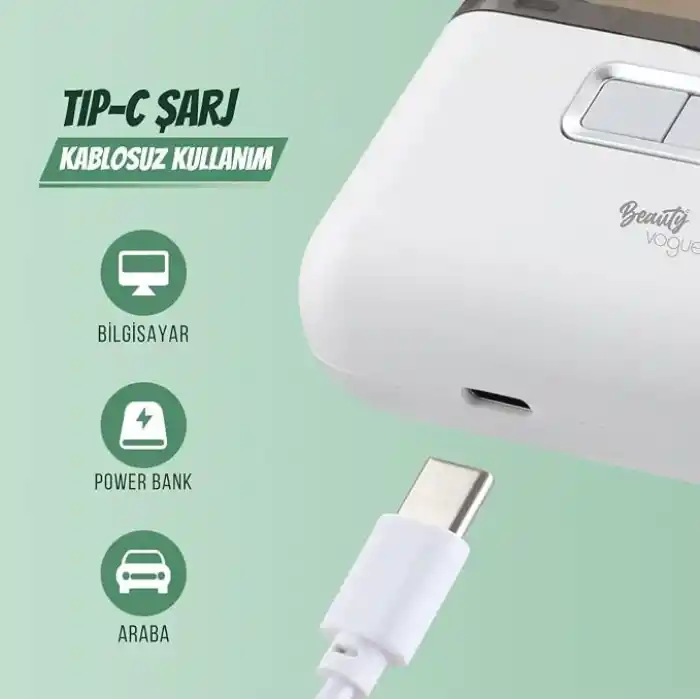 Şarjlı Tırnak Kesme Ve Manikür Cihazı Elektrikli Tırnak Makası Manikür Makinesi