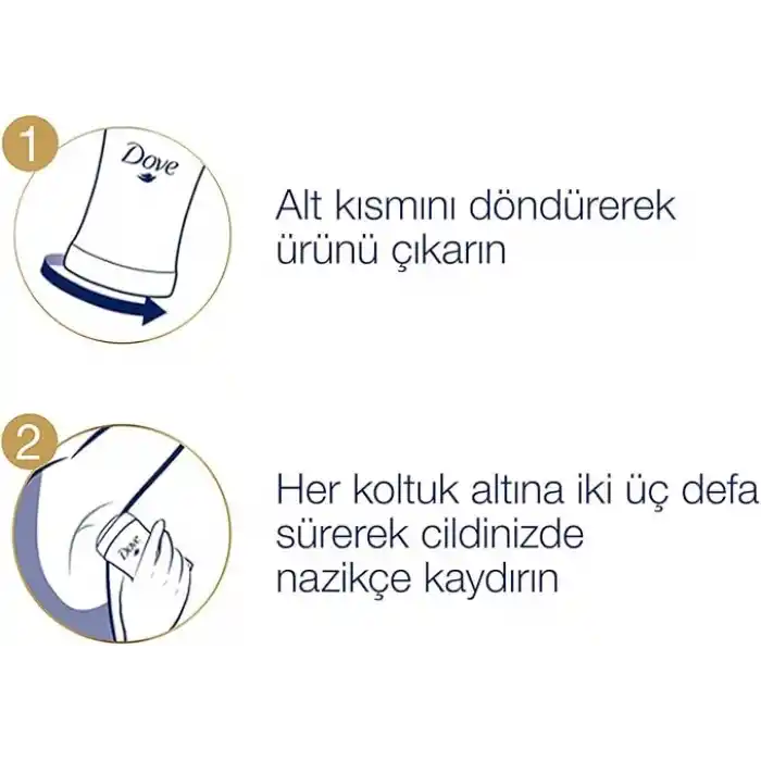 Dove Kadın Stick Deodorant Original 1/4 Nemlendirici Krem Etkili, 40 ml