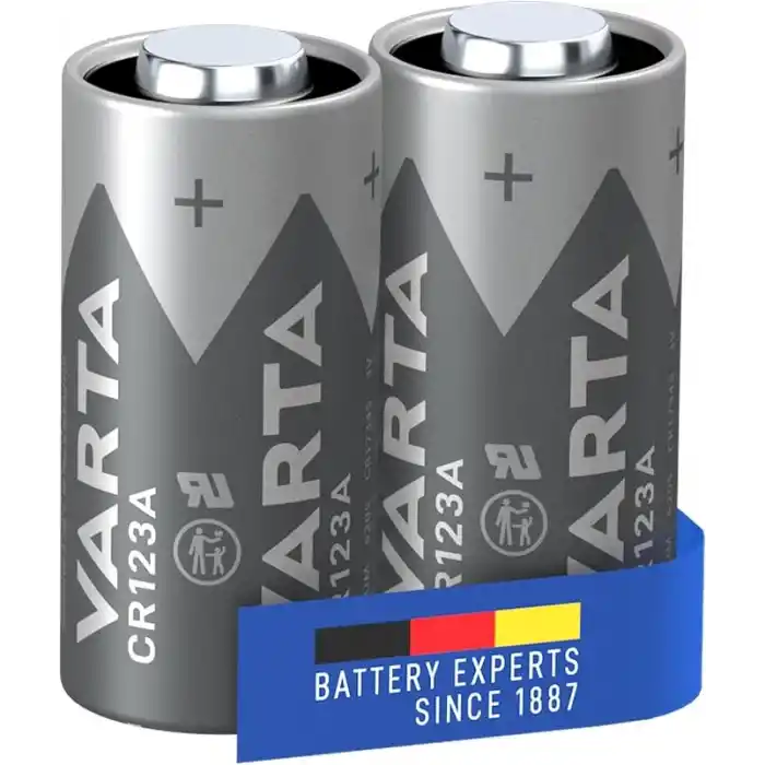 VARTA CR123A Lityum Yuvarlak Hücre Piller, 2 Adet, 3 V, Elektronik Küçük Cihazlar için Özel Piller, Uzun Ömürlü, En Yüksek