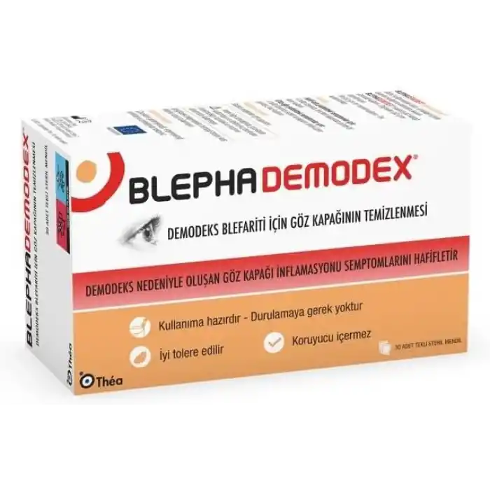Thea Pharma Blephademodex Wipes Göz Çevresi Temizleme Mendili 30Lu