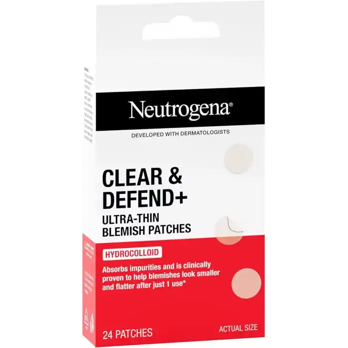 Neutrogena Clear & Defend+ Ultra İnce Sivilce Bantları, 24 Adet