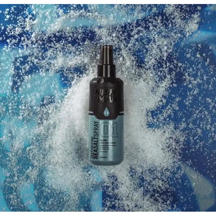 Nishman Sea Salt Sprey 200 ml – Mat Bitişli, Doğal Plaj Dalgası Etkisi, Aloe Vera & Keratin İçerikli, Tüm Saç Tipleri İçin